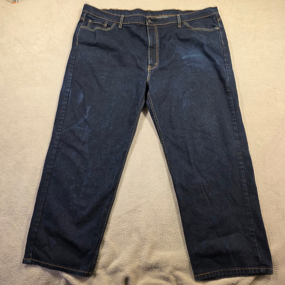 Levi's 550 Jeans Mens 50x28 (Fits 50x28) Dark Wash Relaxed Fit Workwear Denim